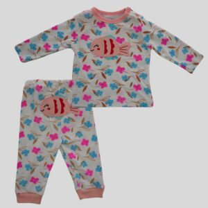 Conjunto camisa pantalon algodon flores pez blanco carters