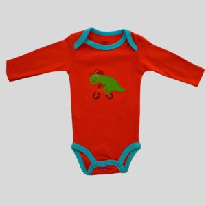 Body Manga Larga Naranja Estampado Dinosaurio Carters