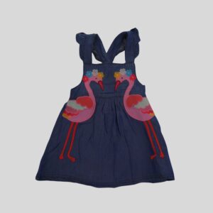 Vestido azul con flamingos
