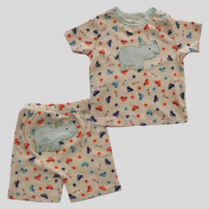 Conjunto rinoceronte camisa pantalon beige carters